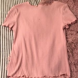 SHEIN Pink Ribbed Top